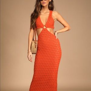 Lulu’s Orange Knit Dress